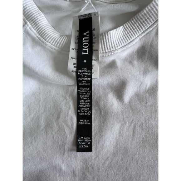 New Vuori Woman's S/S Seamless Surge Tee Size Medium White VW1197 NWT - Picture 6 of 7